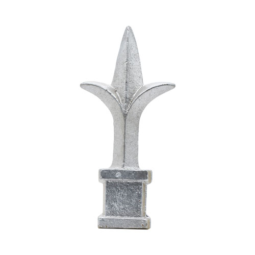 Finials / Fence Top Posts - Cast Aluminum - Triad Spear Shape - 1" Inch Square Base Fits Over 1/2" Inch - Multiple Sizes and Finishes Available - Sold Individually