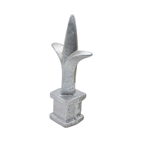 Finials / Fence Top Posts - Cast Aluminum - Triad Spear Shape - 1&quot; Inch Square Base Fits Over 1/2&quot; Inch - Multiple Sizes and Finishes Available - Sold Individually