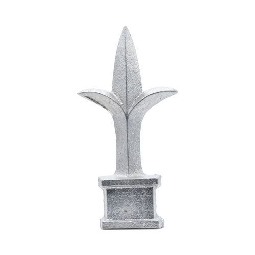 Finials / Fence Top Posts - Cast Aluminum - Triad Spear Shape - Square Base Fits Over 5/8" Inch - 4" Inch Height - Multiple Finishes Available - Sold Individually