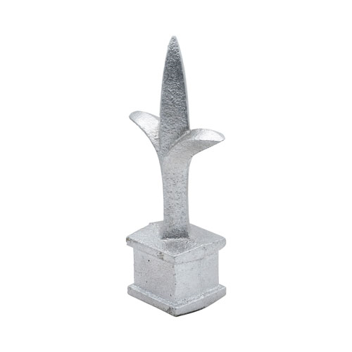 Finials / Fence Top Posts - Cast Aluminum - Triad Spear Shape - Square Base Fits Over 5/8&quot; Inch - 4&quot; Inch Height - Multiple Finishes Available - Sold Individually