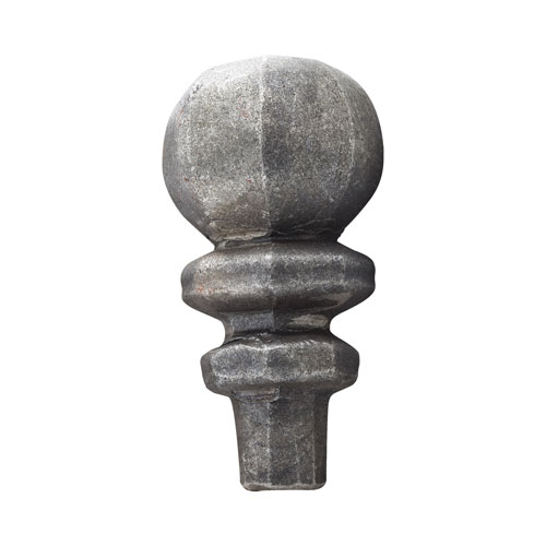 Finials / Fence Top Posts - Forged Steel - Ball / Round Shape - 7/8" Inch Solid Round Base - 3-1/2" Inch Height - Multiple Finishes Available - Sold Individually