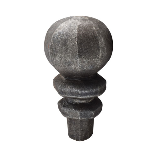 Finials / Fence Top Posts - Forged Steel - Ball / Round Shape - 7/8" Inch Solid Round Base - 3-1/2" Inch Height - Multiple Finishes Available - Sold Individually