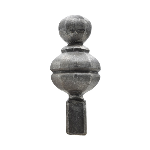 Finials / Fence Top Posts - Forged Steel - Round Shape - 1" Inch Solid Square Base - 5-3/8" Inch Height - Multiple Finishes Available - Sold Individually