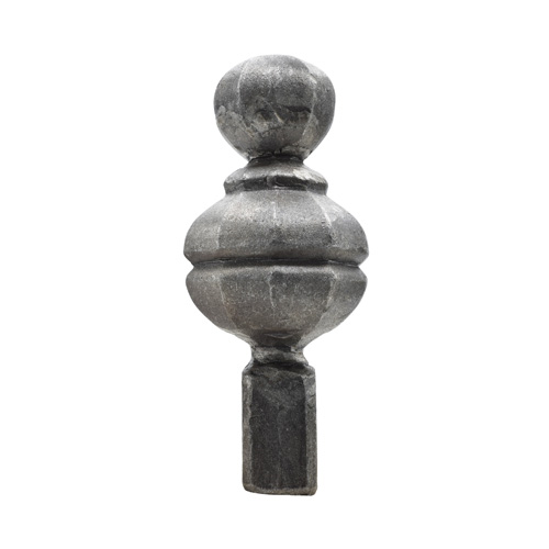Finials / Fence Top Posts - Forged Steel - Round Shape - 1&quot; Inch Solid Square Base - 5-3/8&quot; Inch Height - Multiple Finishes Available - Sold Individually