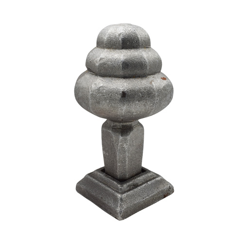Finials / Fence Top Posts - Forged Steel - Round Shape - 2" Inch Solid Square Base - 3-9/16" Inch Height - Multiple Finishes Available - Sold Individually