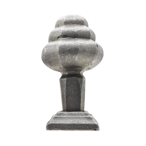 Finials / Fence Top Posts - Forged Steel - Round Shape - 2" Inch Solid Square Base - 3-9/16" Inch Height - Multiple Finishes Available - Sold Individually