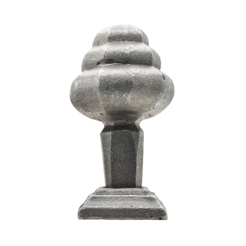 Finials / Fence Top Posts - Forged Steel - Round Shape - 2&quot; Inch Solid Square Base - 3-9/16&quot; Inch Height - Multiple Finishes Available - Sold Individually