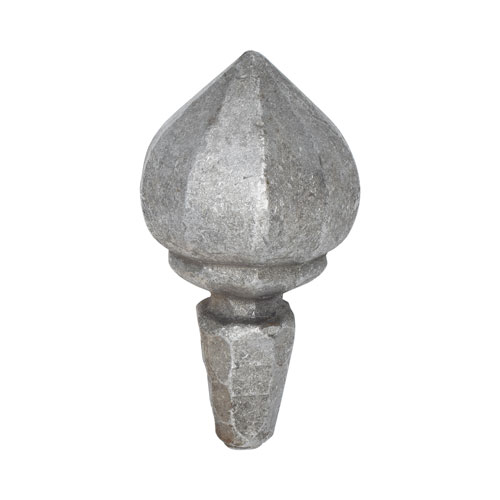 Finials / Fence Top Posts - Forged Steel - Round Shape - 3/4" Inch Solid Hexagon Base - 5-1/2" Inch Height - Multiple Finishes Available - Sold Individually