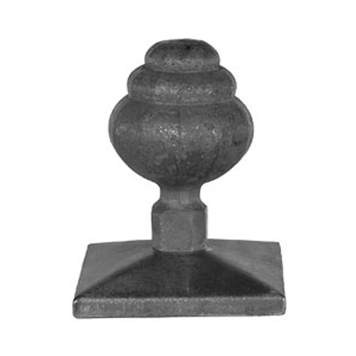 Finials / Fence Top Posts - Forged Steel - Round Shape - 4" Inch Fits Over 3-15/16" Inch - Multiple Finishes Available - Sold Individually