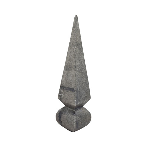 Finials / Fence Top Posts - Forged Steel - Spear Shape - 1-3/16" Inch Solid Round Base - 5-5/16" Inch Height - Multiple Finishes Available -  Sold Individually