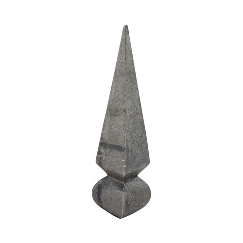 Finials / Fence Top Posts - Forged Steel - Spear Shape - 1-3/16&quot; Inch Solid Round Base - 5-5/16&quot; Inch Height - Multiple Finishes Available -  Sold Individually