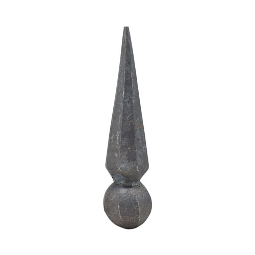 Finials / Fence Top Posts - Forged Steel - Spear Shape - 1-3/16&quot; Inch Solid Round Base - 5-5/16&quot; Inch Height - Multiple Finishes Available - Sold Individually
