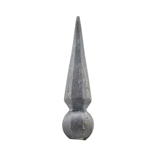 Finials / Fence Top Posts - Forged Steel - Spear Shape - 1-3/16" Inch Solid Round Base - 5-5/16" Inch Height - Multiple Finishes Available - Sold Individually