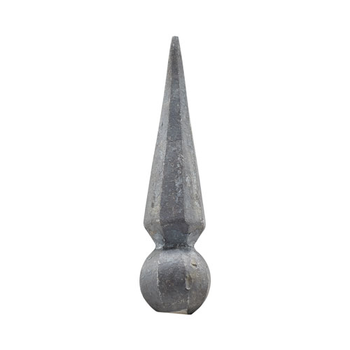 Finials / Fence Top Posts - Forged Steel - Spear Shape - 1-3/16&quot; Inch Solid Round Base - 5-5/16&quot; Inch Height - Multiple Finishes Available - Sold Individually
