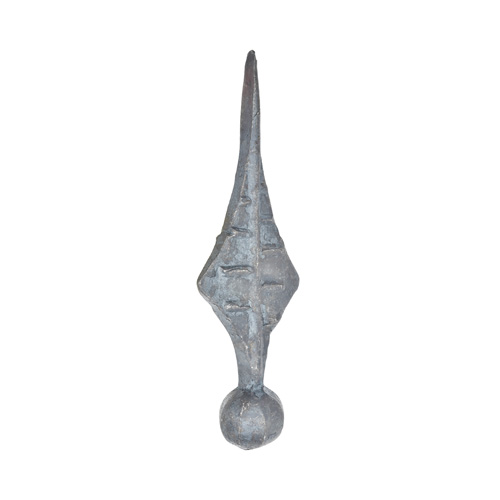 Finials / Fence Top Posts - Forged Steel - Spear Shape - 1-3/16" Inch Solid Round Base - 6-3/8" Inch Height - Multiple Finishes Available -Sold Individually