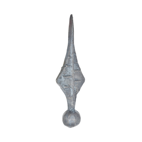 Finials / Fence Top Posts - Forged Steel - Spear Shape - 1-3/16&quot; Inch Solid Round Base - 6-3/8&quot; Inch Height - Multiple Finishes Available -Sold Individually