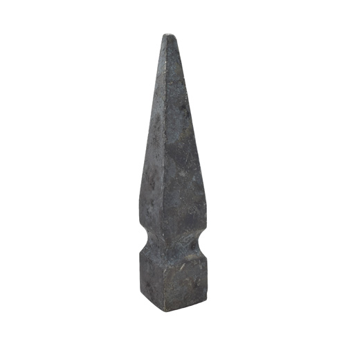 Finials / Fence Top Posts - Forged Steel - Spear Shape - 1-3/16" Inch Solid Square Base - 5-11/16" Inch Height - Multiple Finishes Available - Sold Individually