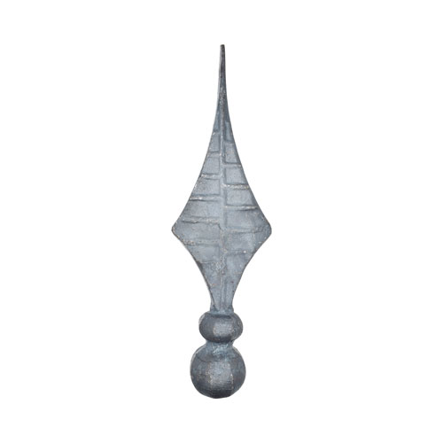 Finials / Fence Top Posts - Forged Steel - Spear Shape - 1-9/16&quot; Inch Solid Round Base - 9-7/8&quot; Inch Height - Multiple Finishes Available -  Sold Individually
