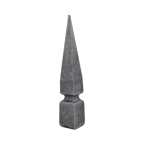 Finials / Fence Top Posts - Hot Stamped Steel - Hand Forged Steel Spear - 15/16" Inch Solid Square Base - 6-5/16" Inch Height - Multiple Finishes Available - Sold Individually