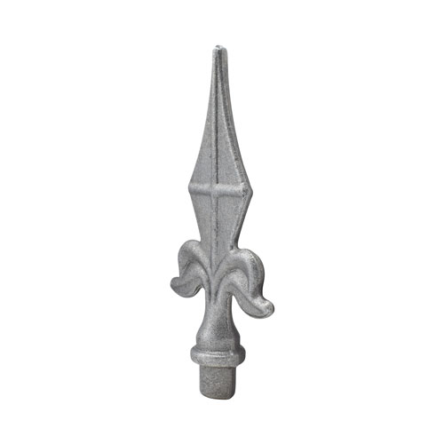 Finials / Fence Top Posts - Hot Stamped Steel - Spear Shape - Solid Round Base - Multiple Sizes and Finishes Available - Sold Individually