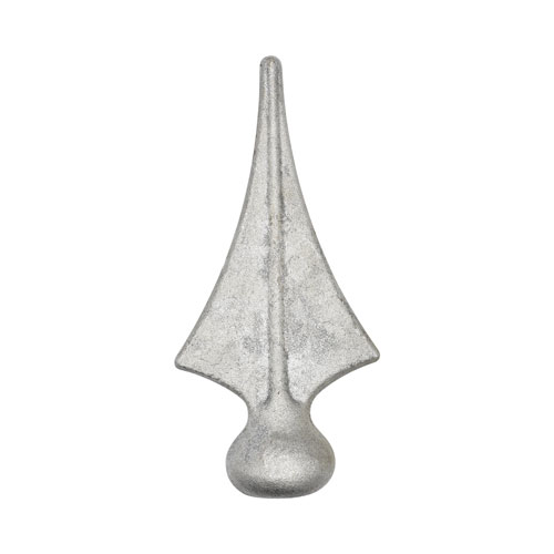 Finials / Fence Top Posts - Hot Stamped Steel - Spear Shape - 1-3/8" Inch Solid Round Base - 5-1/16" Inch Height - Multiple Finishes Available - Sold Individually