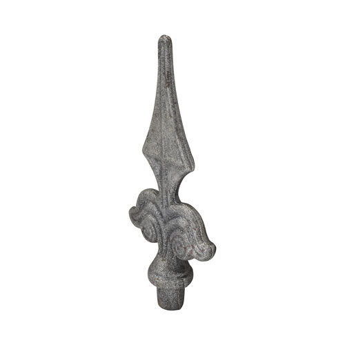 Finials / Fence Top Posts - Hot Stamped Steel - Spear with Point Design - 9/16" Inch Solid Round Base - 5-7/8" Inch Height - Multiple Finishes Available -  Sold Individually