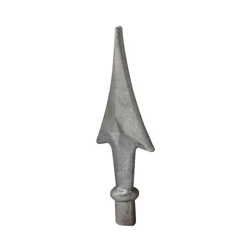 Finials / Fence Top Posts - Hot Stamped Steel - Spear with Point Design - 9/16" Inch Solid Round Base - 5-7/8" Inch Height - Multiple Finishes Available -  Sold Individually