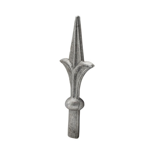 Finials / Fence Top Posts - Hot Stamped Steel - Spear with Point Design - Solid Round Base - Multiple Sizes and Finishes Available - Sold Individually
