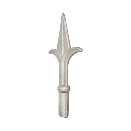 Finials / Fence Top Posts - Hot Stamped Steel - Spear with Point Design - Solid Round Base - Multiple Sizes and Finishes Available - Sold Individually