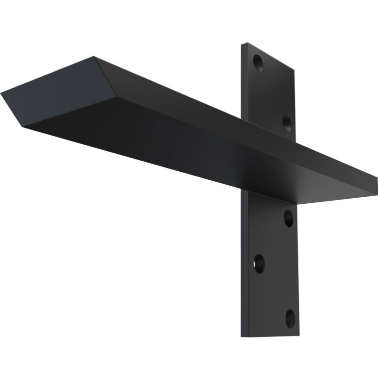 Floating Heavy Duty Steel Wall Mount - 2-1/2" Inch Width - Multiple Sizes Available - Black Powder Coat Finish - Sold Individually