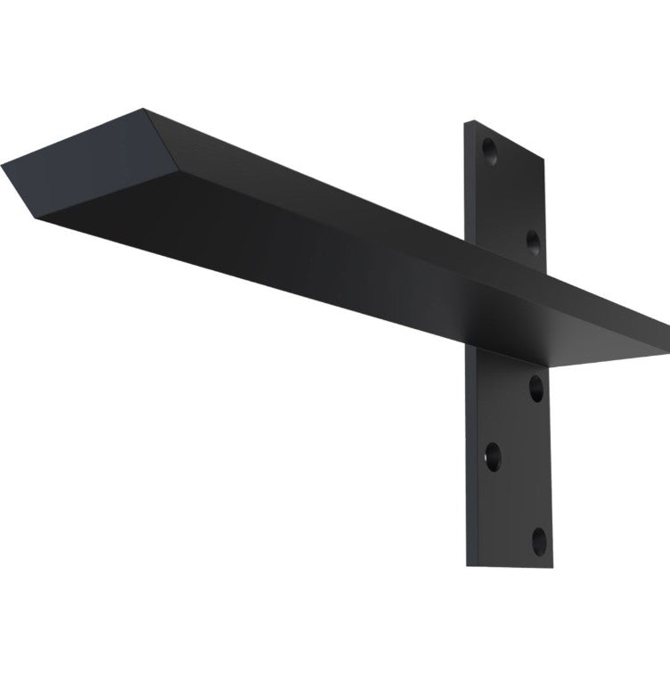 Floating Heavy Duty Steel Wall Mount - 2-1/2" Inch Width - Multiple Sizes Available - Black Powder Coat Finish - Sold Individually