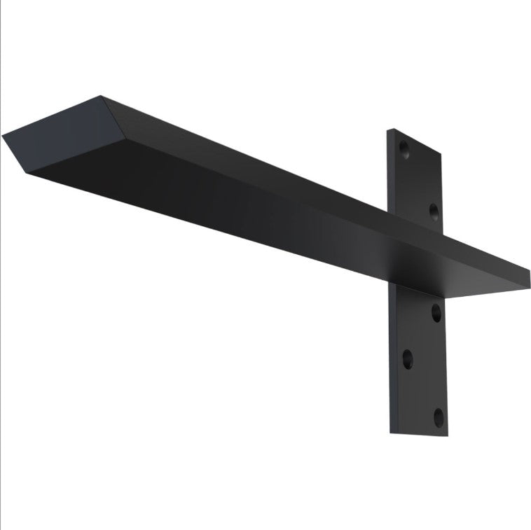 Floating Heavy Duty Steel Wall Mount - 2-1/2" Inch Width - Multiple Sizes Available - Black Powder Coat Finish - Sold Individually