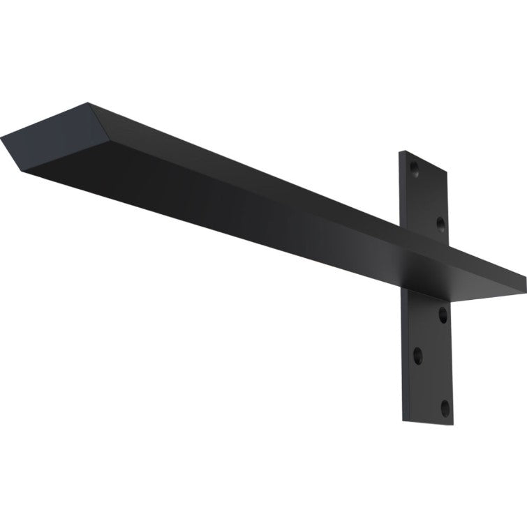 Floating Heavy Duty Steel Wall Mount - 2-1/2" Inch Width - Multiple Sizes Available - Black Powder Coat Finish - Sold Individually