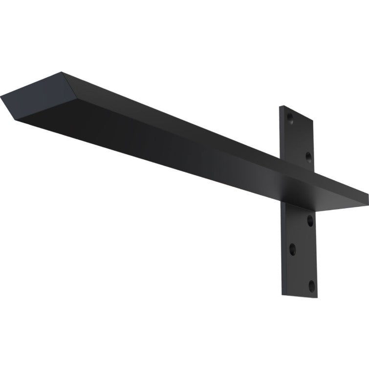 Floating Heavy Duty Steel Wall Mount - 2-1/2&quot; Inch Width - Multiple Sizes Available - Black Powder Coat Finish - Sold Individually