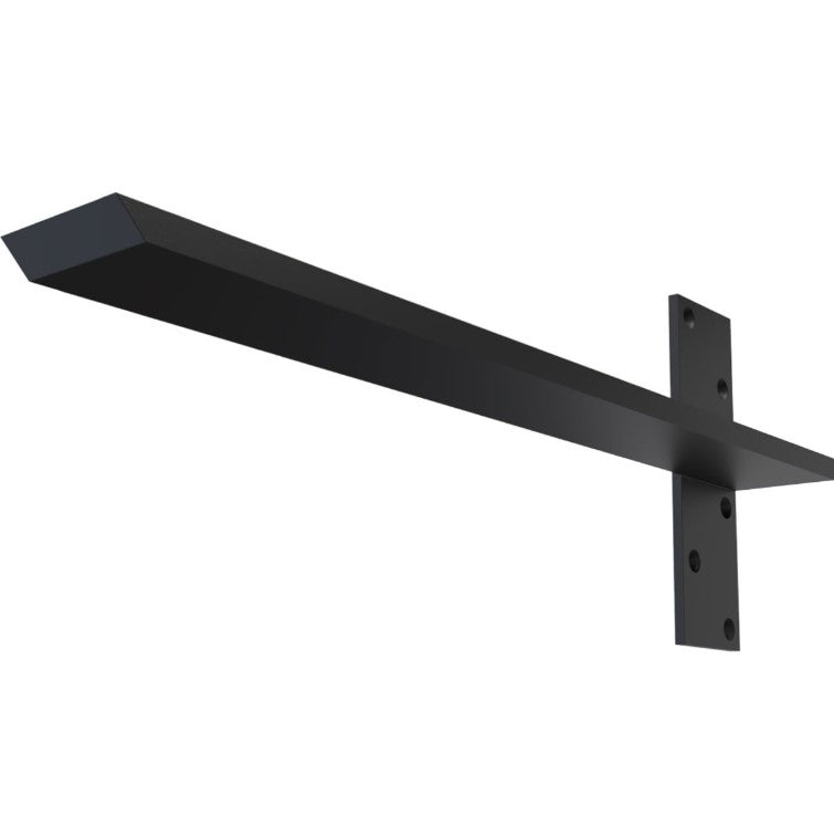 Floating Heavy Duty Steel Wall Mount - 2-1/2" Inch Width - Multiple Sizes Available - Black Powder Coat Finish - Sold Individually