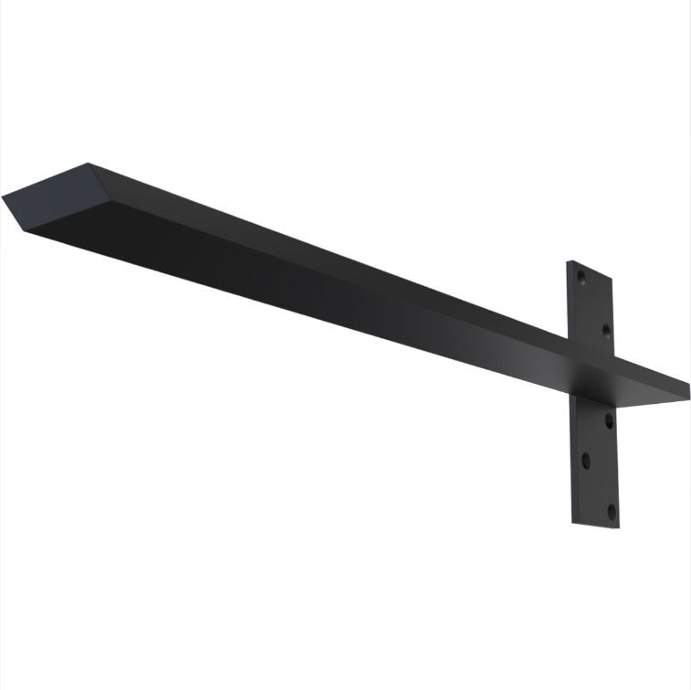 Floating Heavy Duty Steel Wall Mount - 2-1/2" Inch Width - Multiple Sizes Available - Black Powder Coat Finish - Sold Individually