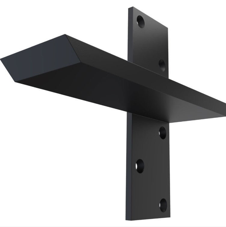 Floating Heavy Duty Steel Wall Mount - 2-1/2" Inch Width - Multiple Sizes Available - Black Powder Coat Finish - Sold Individually