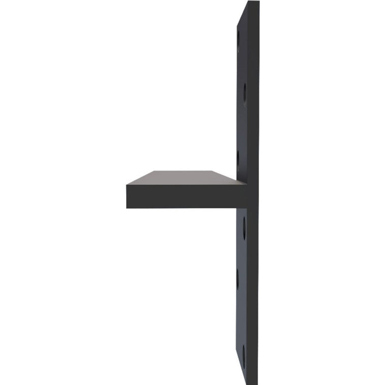 Floating Heavy Duty Steel Wall Mount - 2-1/2" Inch Width - Multiple Sizes Available - Black Powder Coat Finish - Sold Individually