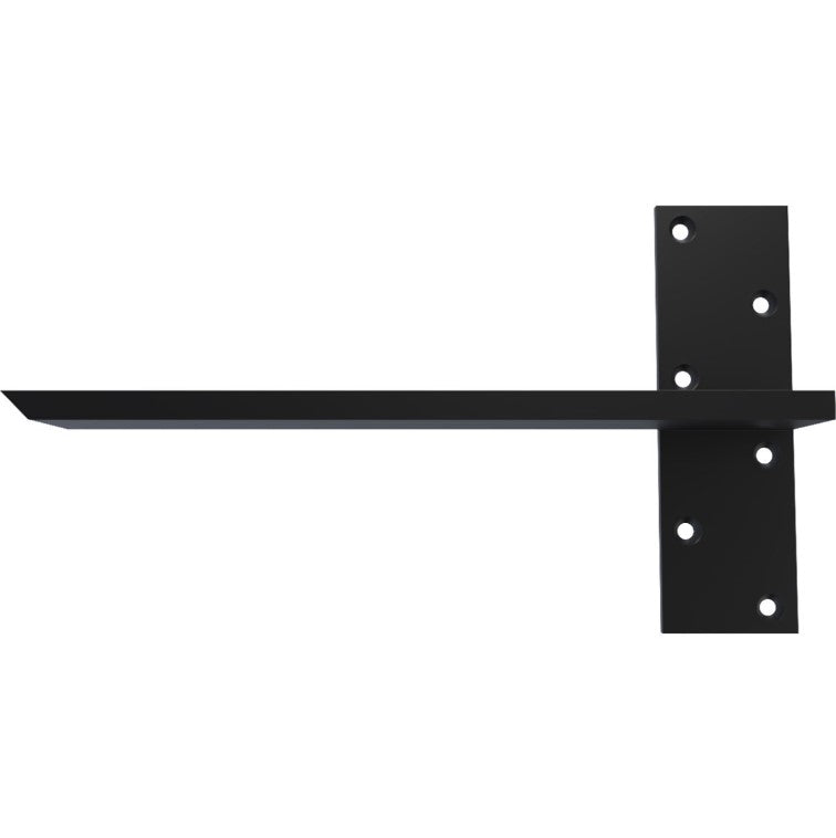Floating Heavy Duty Steel Wall Mount - 2-1/2" Inch Width - Multiple Sizes Available - Black Powder Coat Finish - Sold Individually