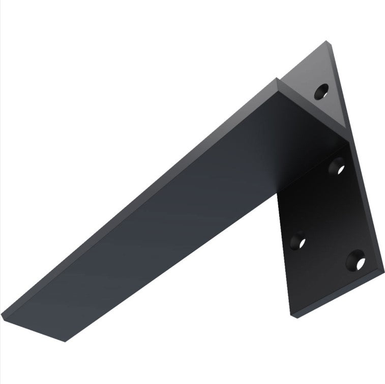Floating Heavy Duty Steel Wall Mount - 2-1/2" Inch Width - Multiple Sizes Available - Black Powder Coat Finish - Sold Individually