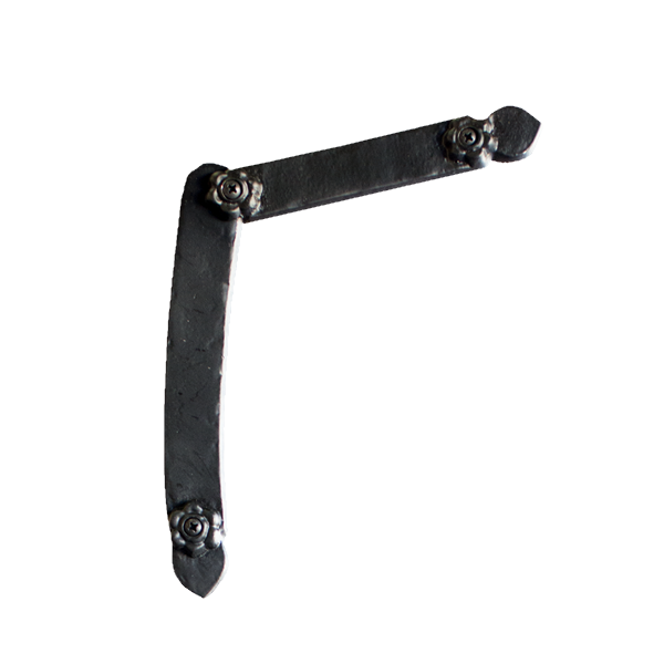 Flower Adjustable Corner Strap Bracket - 7" x 5-1/2" - Multiple Finishes Available - Sold Individually