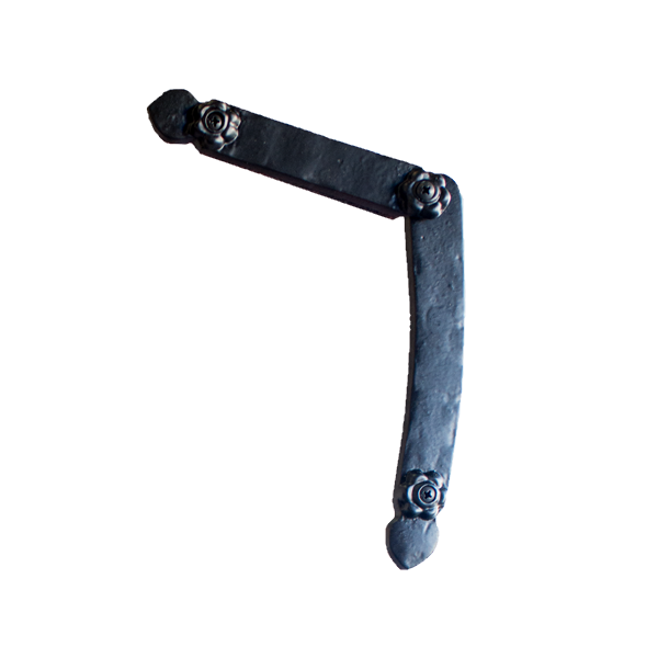 Flower Adjustable Corner Strap Bracket - 7" x 5-1/2" - Multiple Finishes Available - Sold Individually