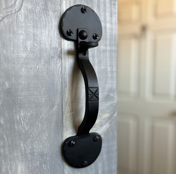 Forged Bean Thumb Latch Set - Matte Black Finish - Sold as Set