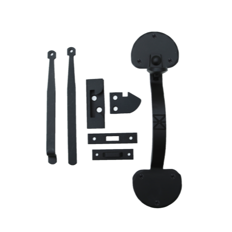 Forged Bean Thumb Latch Set - Matte Black Finish - Sold as Set