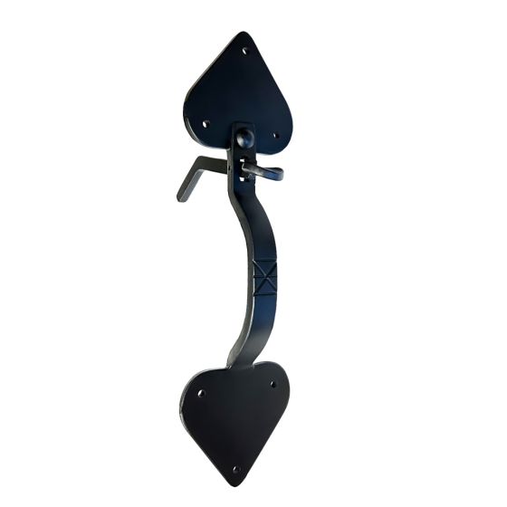 Forged Heart Thumb Latch Set - Matte Black Finish - Sold as Set