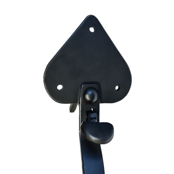 Forged Heart Thumb Latch Set - Matte Black Finish - Sold as Set
