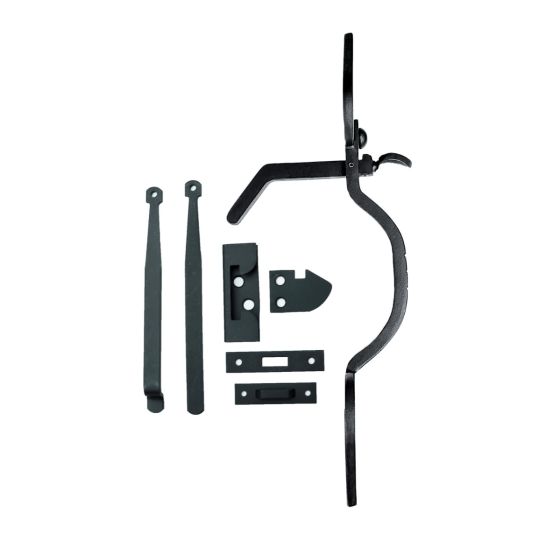 Forged Heart Thumb Latch Set - Matte Black Finish - Sold as Set