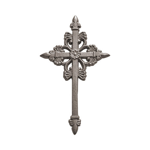 Gothic Cross - Cast Iron - 5" Inch W x 8-1/2" Inch H - Multiple Finishes Available - Sold Individually