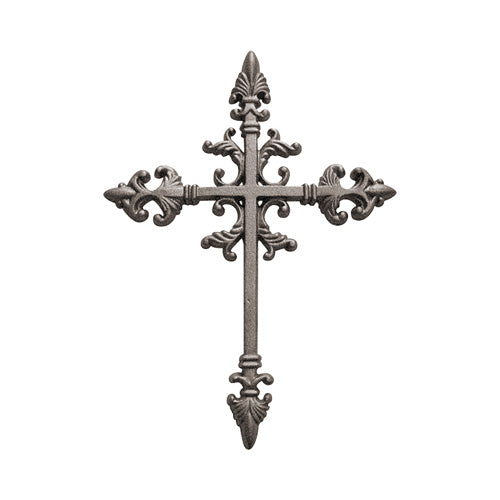 Gothic Cross - Cast Iron - 10-13/16" Inch W x 14-3/4" Inch H - Multiple Finishes Available - Sold Individually