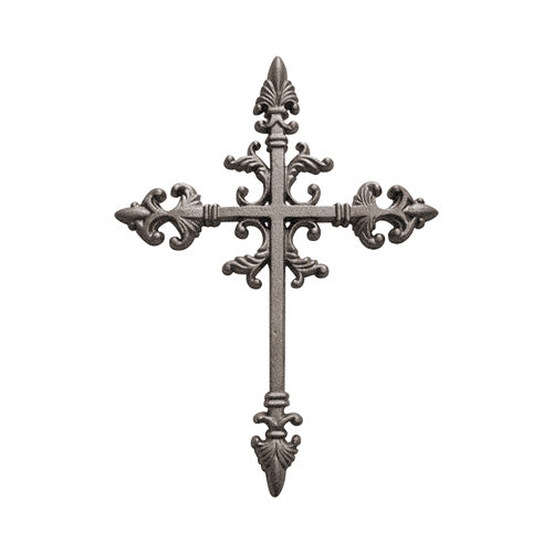 Gothic Cross - Cast Iron - 10-13/16&quot; Inch W x 14-3/4&quot; Inch H - Multiple Finishes Available - Sold Individually
